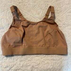 Gratlin Nursing Maternity Tan Nude Bra Baby Mother Pumping Sz X-Large Supportive